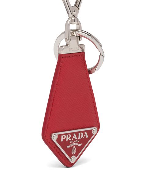 prada saffiano leather keychain|Saffiano Leather and Metal Keychain .